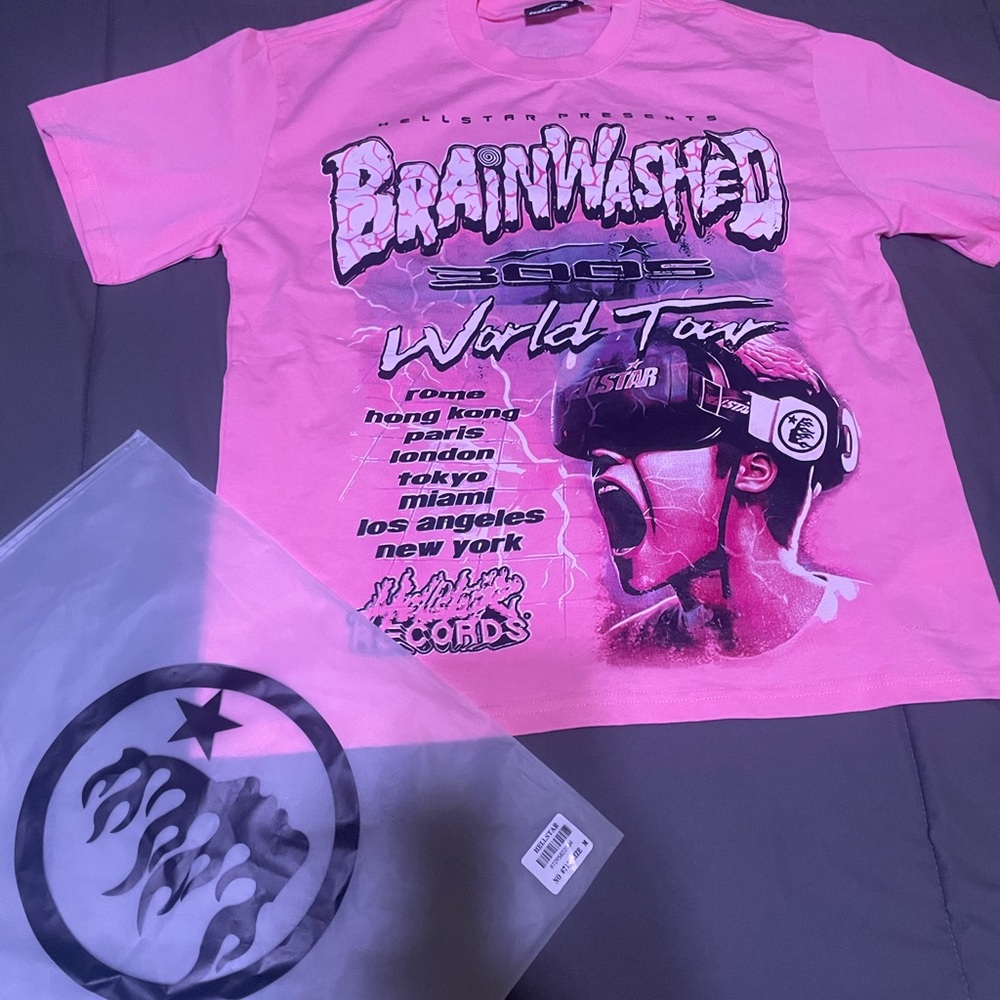 Hellstar Brainwashed World Tour T-Shirt
Pink